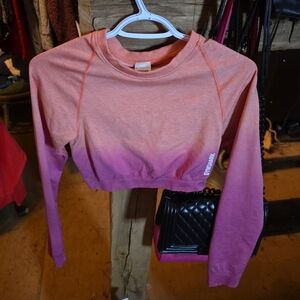 Gymshark Pink to Purple Ombre Crop Top
